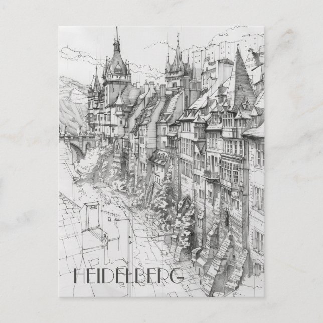 Heidelberg Germany Travel Postcard (Front)