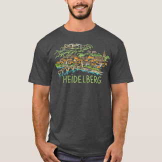 Heidelberg Germany Unique Hand Drawn Art Gift T-Shirt