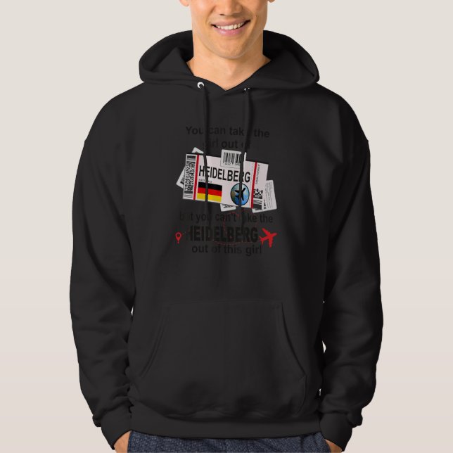 Heidelberg Girl  Heidelberg Boarding Pass  Heidelb Hoodie (Front)