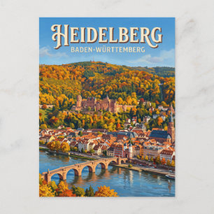 Heidelberg in Autumn Germany Postcard