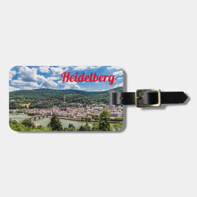 Heidelberg Neckar Panorama Germany Luggage Tag (Front Horizontal)