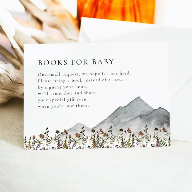 HEIDI Boho Wildflower Mountain Books for Baby Card (Creator Uploaded)