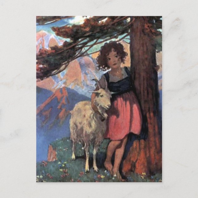 Heidi on a Mountain Top by Jessie Willcox Smith Postcard (Front)