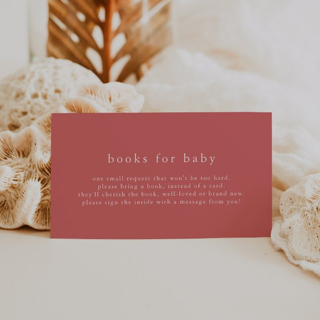 HEIDI Red Summer Simple Baby Shower Books for Baby Enclosure Card (HEIDI Red Summer Simple Baby Shower Books for Baby Enclosure Card)