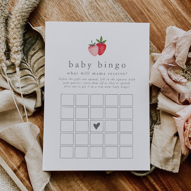HEIDI Strawberry Baby Bingo Baby Shower Game Card (HEIDI Strawberry Baby Bingo Baby Shower Game Card)