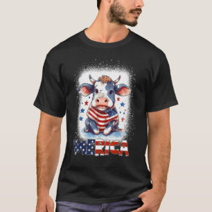 Heifer Patriotic Cow 4th of July Fireworks Moorica T-Shirt