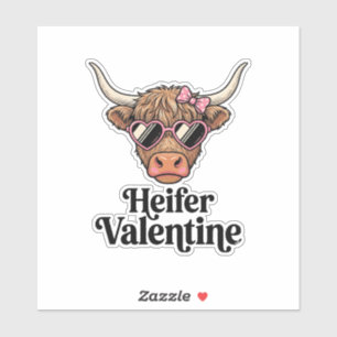 Heifer Valentine Highland Cow Vintage Design_1