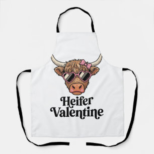 Heifer Valentine Highland Cow Vintage Design_1 Apron