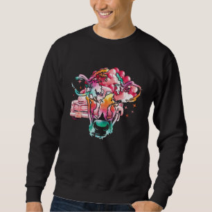 Heifer Valentines Day Western Highland Cow  1 Sweatshirt