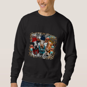 Heifers With Santa Hat Heifers It's Cold Outside C Sweatshirt