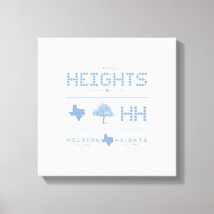 Heights Design Collection, Blue Tile, Houston TX Canvas Print