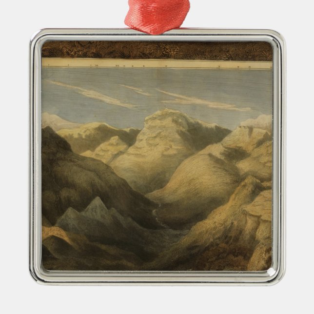 Heights, mountains of Scotland Metal Tree Decoration (Front)