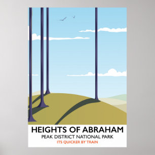Heights of Abraham Peak District Rail poster