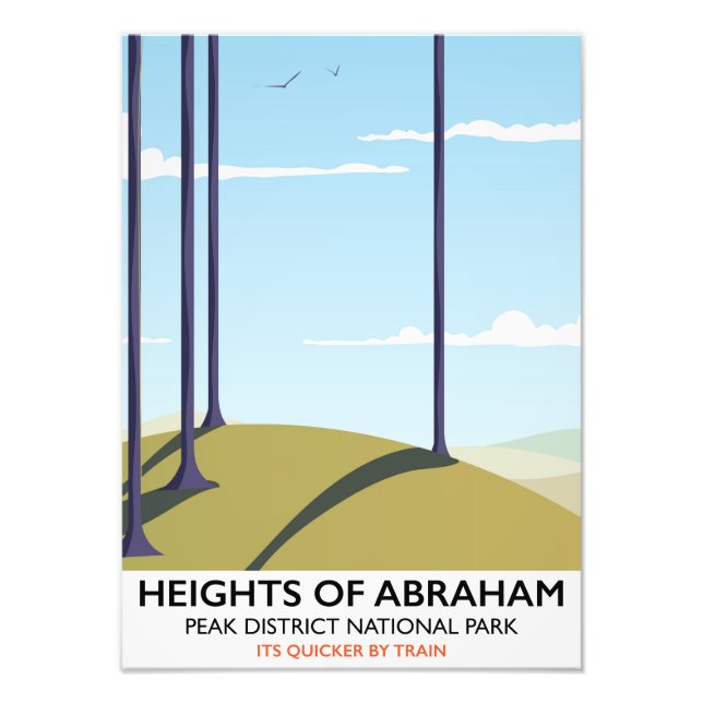 Heights of Abraham Peak District Rail poster (Front)