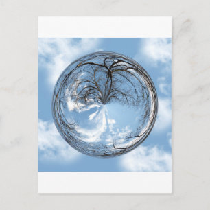 Heights of Heaven with tree, clouds , sky, bubble Postcard