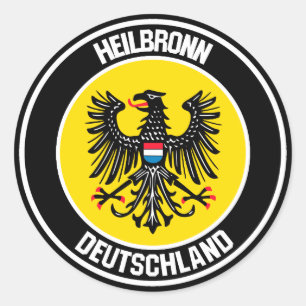 Heilbronn Round Emblem Classic Round Sticker