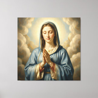 Heilige Mutter Gottes – Göttliche Liebe & Schutz Canvas Print