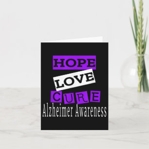 Heimer Awareness Hope Love Cure Card