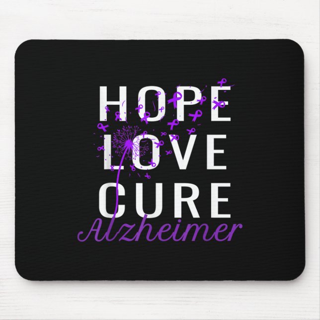 Heimer Awareness Hope Love Cure Women Men  Mouse Pad (Front)