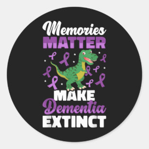 Heimer Awareness Make Dementia Extinct End Classic Round Sticker