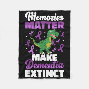 Heimer Awareness Make Dementia Extinct End Fleece Blanket