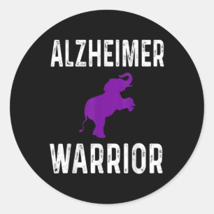 Heimer Awareness Shirt Purple Elephant Support War Classic Round Sticker