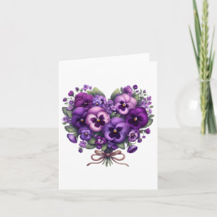 Heimer Purple Floral Pansy Dementia Heimers Awaren Card