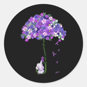 Heimerheimer Awareness Cute Elephant I Will Rememb Classic Round Sticker