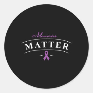Heimerheimer Awareness Design Support Month Purple Classic Round Sticker