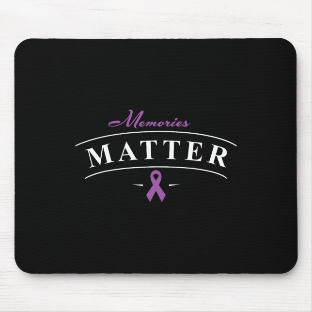 Heimerheimer Awareness Design Support Month Purple Mouse Pad (Front)