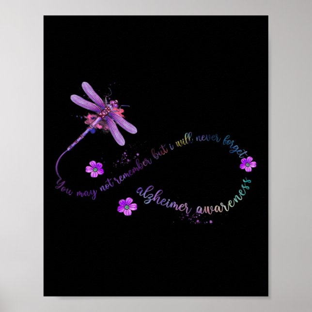 Heimerheimer Awareness Dragonfly You May Not Remem Poster (Front)