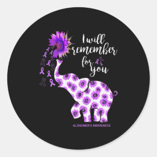 Heimerheimer Awareness Elephant Your Byttle Is My  Classic Round Sticker
