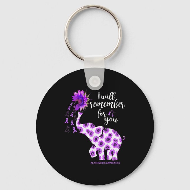 Heimerheimer Awareness Elephant Your Byttle Is My  Key Ring (Front)