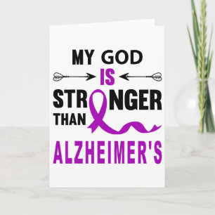 Heimerheimer Awareness Faith Purple Ribbon Support Card