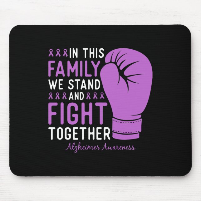 Heimerheimer Awareness Family Fight Support Boxing Mouse Pad (Front)