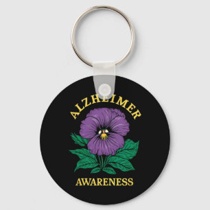 Heimerheimer Awareness Flowers  Key Ring