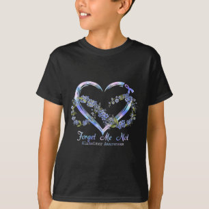 Heimerheimer Awareness Forget Me Not Infinity Hear T-Shirt