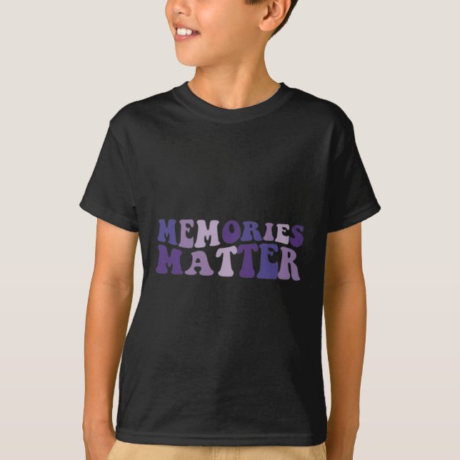 Heimerheimer Awareness Groovy Memories Problem Pur T-Shirt (Front)