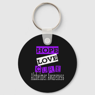 Heimerheimer Awareness Hope Love Cure  Key Ring