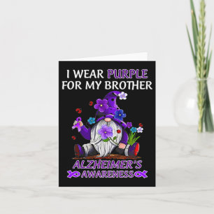 Heimerheimer Awareness I Wear Purple For My Brothe Card