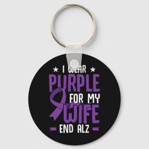 Heimerheimer Awareness I Wear Purple For My Wife E Key Ring