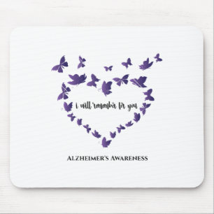 Heimerheimer Awareness I Will Remember For You Cut Mouse Pad