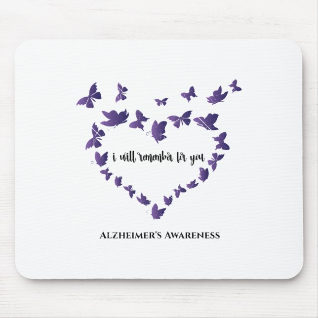Heimerheimer Awareness I Will Remember For You Cut Mouse Pad (Front)