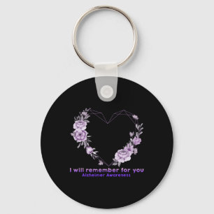 Heimerheimer Awareness I Will Remember For You Flo Key Ring