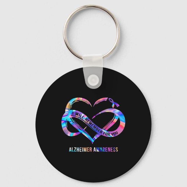 Heimerheimer Awareness I Will Remember For You  Key Ring (Front)