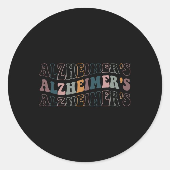 Heimerheimer' Awareness Love Never Forgets 1  Classic Round Sticker (Front)