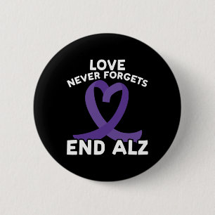 Heimerheimer Awareness Love Never Forgets End Heim 6 Cm Round Badge