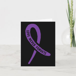 Heimerheimer' Awareness Love Never Forgets Purple Card