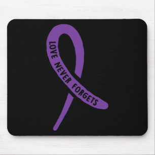 Heimerheimer' Awareness Love Never Forgets Purple Mouse Pad