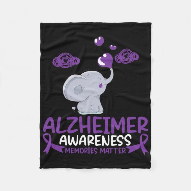 Heimerheimer Awareness Memories Problem End Heimer Fleece Blanket (Front)